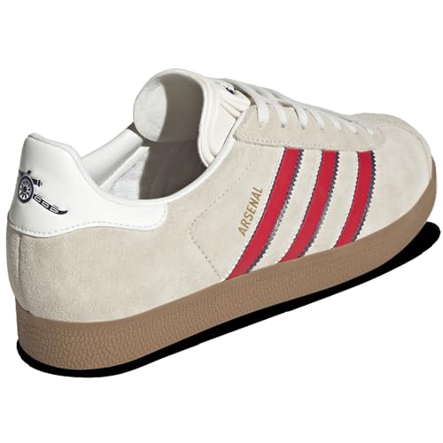 Adidas Gazelle Arsenal - Men's (JS3042, Off White/Night Sky/Better Scarlet)3