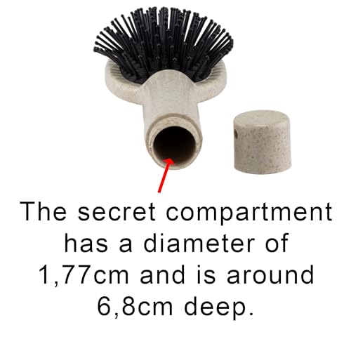 Evergreen Labs Hair Brush with Secret Compartment, Small Money Hiding Place, Key Hiding Place Only for Small Keys - Image 4