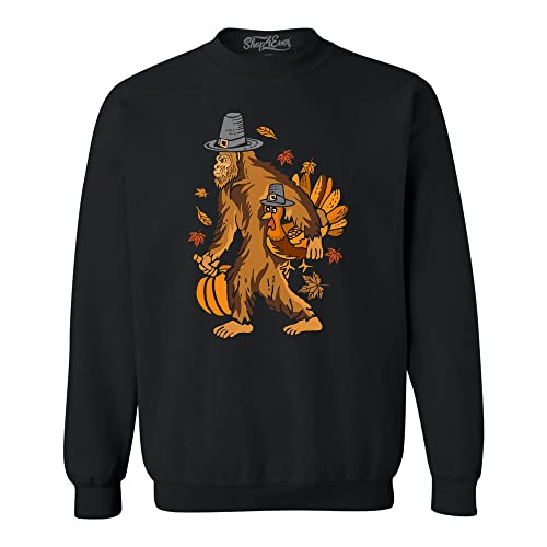 Sweat Thanksgiving Sasquatch à col rond confortable pour homme et femme