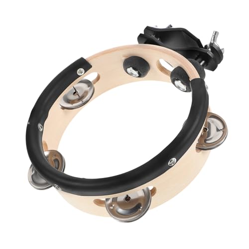 SUPVOX Craft Bells 6 Inch Tambourine Drum Hihat Supplies Sturdy Tambourines for Drum Set
