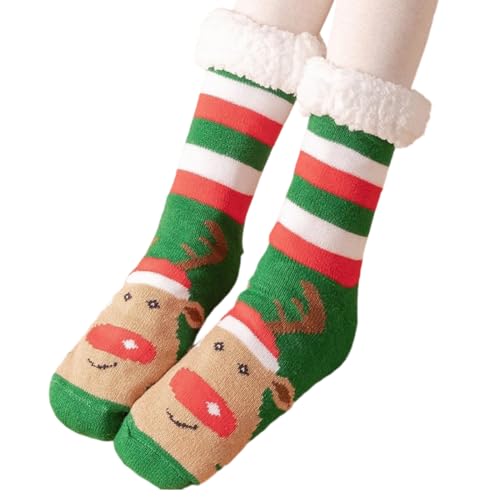 ZORVYN Meias de Natal para crianças, meias antiderrapantes e macias, presentes de Natal para meninas e meninos, decoração de Natal para pendurar em lareira ou árvore de Natal