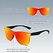 FEISEDY Trendy Rimless Mirrored One Piece Lens Sunglasses Reflective Sun Glasses B4114 (Red Mirror, 62)