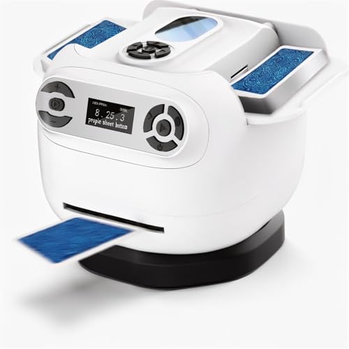 SENECESLI Automatic Card Shuffler and Dealer for 1-2 Decks Dual Mode Card Shuffler with USB C Rechargeable Battery & Dealer for Poker Bridge Blackjack & More Party &