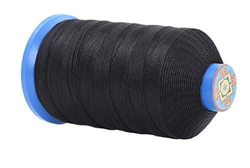 image for Mandala Crafts Bonded Nylon Thread Black Heavy Duty Sewing Threads - 8