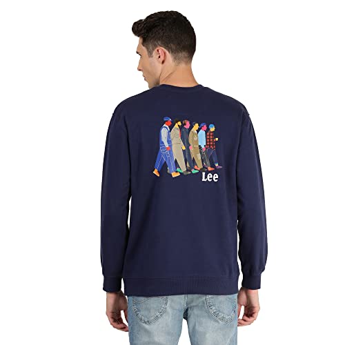 Image of Lee Men's Cotton Round Neck Sweatshirt