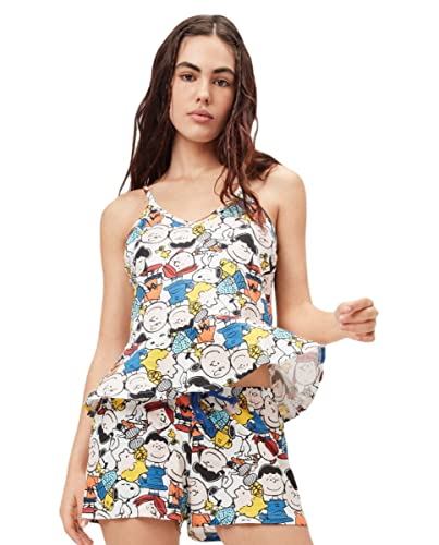 Pijama Corto Estampado de Snoopy