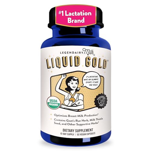 Legendairy Milk Liquid Gold Lactation Support | Lactation Supplement with Organic Goats Rue, Milk Thistle, Shatavari, Fennel, Alfalfa & Anise | Breastfeeding Supplements, 60 Count