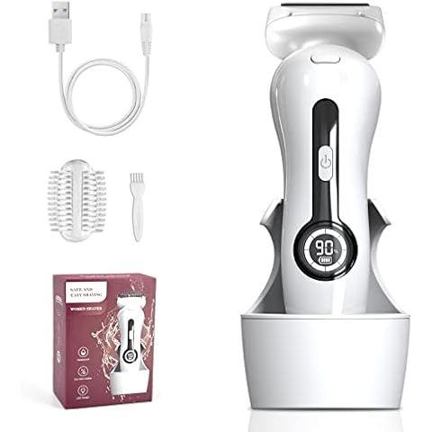 Rasierer Damen Elektrisch, Frauen Elektrorasierer mit LED Licht, Ladyshaver Damenrasierer Elektrisch, Kabelloser Nass- und Trockenrasierer für Achseln, Beine und Bikinizone, Wiederaufladbar Cover