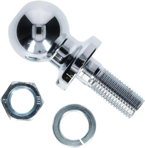 Ruikcoll Enganche Remolque, Cabezal de Bola 50 mm (M22), Remolque Coche 750 kg, Compatible con Camión, Remolque, Silver
