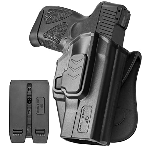 Taurus G2C Holster, OWB Paddle/Molle Holster Fit Taurus G2C/G3C, Taurus Millennium PT111/PT140 G2. Outside Waistband Carry Holster, Index Finger Release System/Adjustable Cant. Right Hand