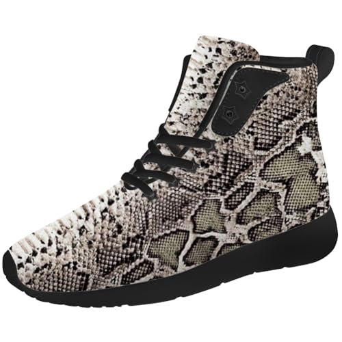 Snake Shoes for Men Women Snake Skin High Top Sneakers High Top Shoes Gifts for Women Men