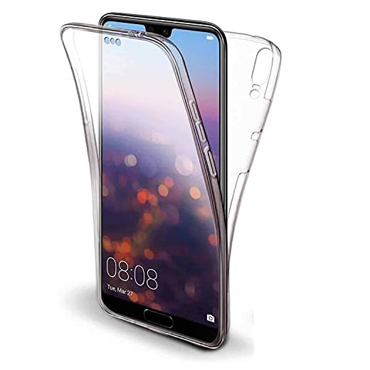 COPHONE® Coque Compatible Huawei P20 Transparente 360 Protection intégrale Avant Souple + arrière Rigide. Housse Tactile 360 degres Anti Choc.