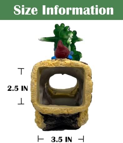 Gnome Gutter Downspout Extensions Splash Block Statue, Frog Outdoor Yard Decor, Garden Gutter Guard for Outsides, 2.5" X 3.5"Downspout Extender, Outdoor Garden Sculpture for Patio Yard and Lawn