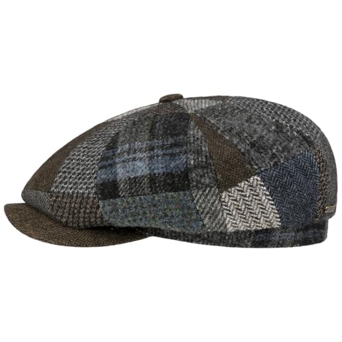 Stetson CHAPEAUSHOP Hatteras Casquette Gavroche Patchwork Fabrique en UE Homme Automne Hiver