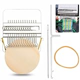 Mumusuki Máquina de Zurcir, Mini Herramienta de Tejer con Banda de Goma para el Hogar(14 Ganchos)