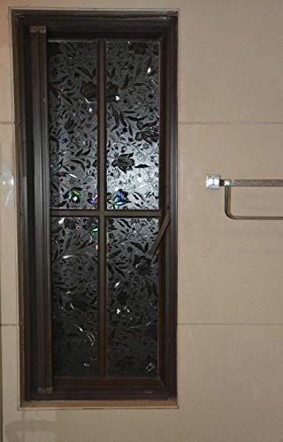 Vsudo 2 Rolls 35.4" By 78.7" Static Cling Window Film For Privacy, Tulip Pattern Window Tint For Home, Window Sticker For Office (38.75 Sq. Ft Total) #TOP4