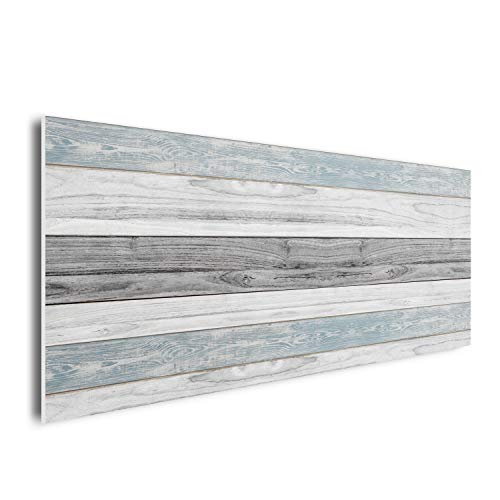 DON LETRA Cabecero para Cama de 135 cm, Madera Gris&Azul, Cabecero Ligero y Económico, PVC, Diseños Originales, 145 x 60 x 1 cm, CM-040