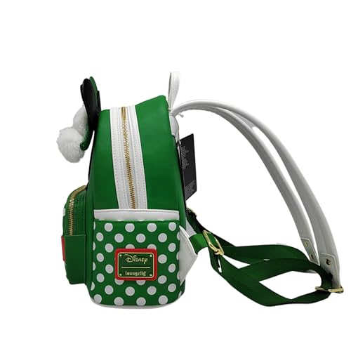 Loungefly Disney Minnie Mouse Elf Polka Dot Christmas Double Strap Shoulder Bag3