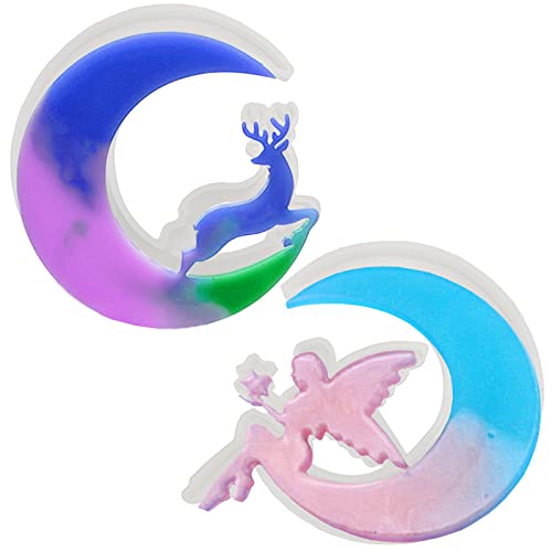 2 Pezzi Luna Stampi in Resina Siliconica