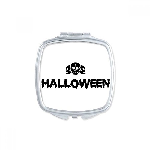 Miroir de poche portable compact maquillage Halloween chien multicolore - 2