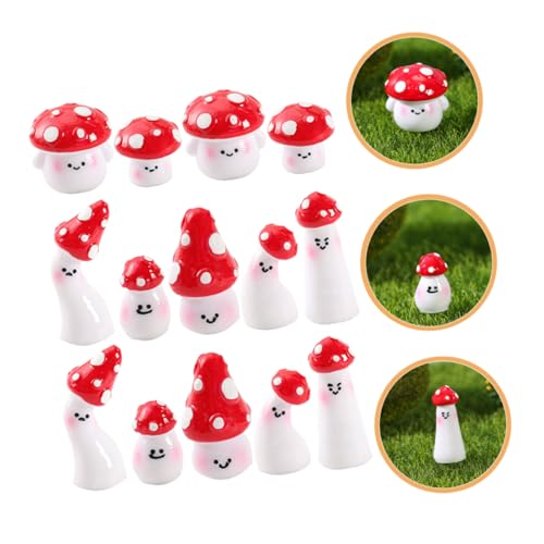 Miniatures champignons en résine de précision pour décor de micro paysage