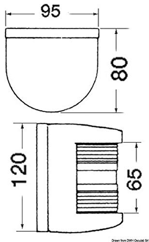 Fanale U78 poppa bianco-bianco 12 V 11.427.04 - 2