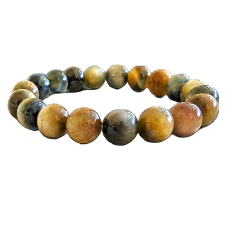 Bracelet en œil de tigre naturel 8 mm LKBEADS de haute qualité fait main