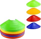 GENERIC Soccer Cones, 50 Pack Plastic Traffic Training Agility Field Markers for Outdoor Activity Practice enough for your different training or game playing needs, ORANGE