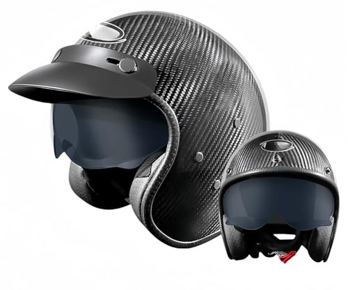 Casque moto allemand léger en carbone homologué ECE contre la fatigue