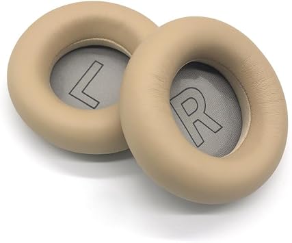 Levigo Protein Leather Headset Replacement Breathable Ear Pads Compatible with B&O Beoplay H4 Wireless Headset, Headphone Repair Parts Soft Memory Sponge Earmuffs Apricot
