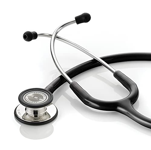 Image of ADC Adscope 608 Convertible Clinical Stethoscope with Tunable AFD Technology, Adult Diaphragm and Pediatric Bell or Diaphragm, 31 inch Length, Mirror Black