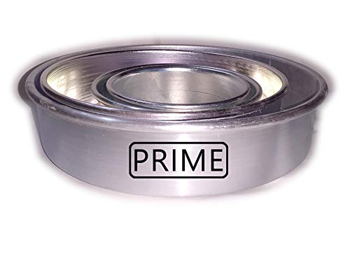 Image of Prime Bakers and Moulders Round Cake Baking Pan Aluminum Tin Mold for Oven (4,5,8,10 Inch)