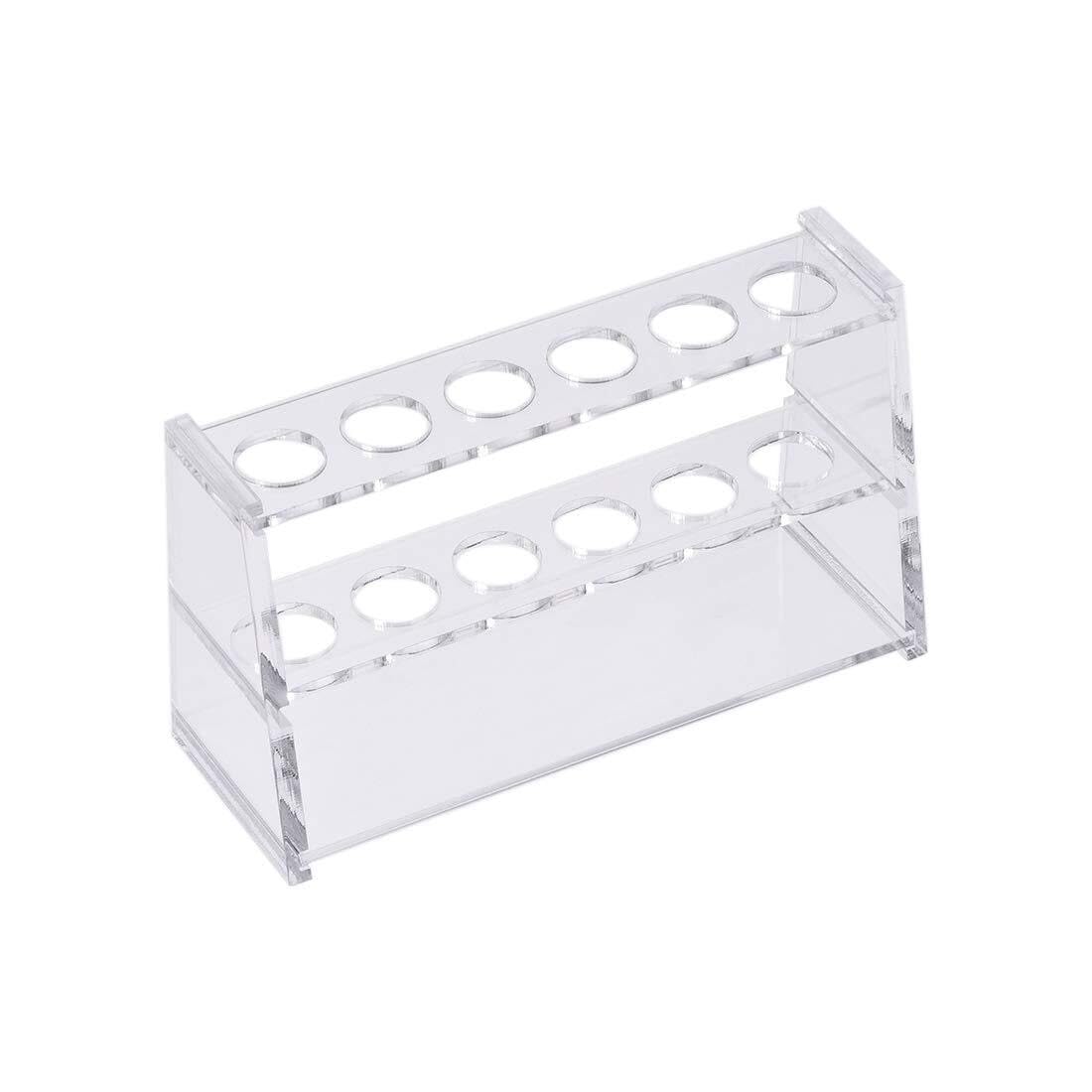 stojak na probówki do laboratorium, Stojak na probówki akrylowe w klasie, 6 dołków wirówkowe o pojemności 10 ml, przezroczysty, 5,35 x 2 3,15 cala