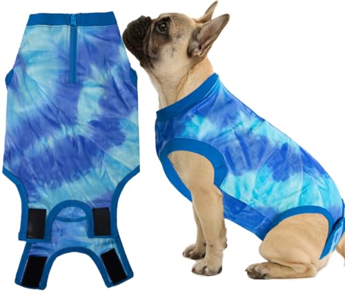 Image of Recovery Suit for Dogs,Dog Cone Alternative Zipper Surgery Suit Female Spay,Soft Dog Surgery Suit for Anti Licking,Breathable Surgical Suit for Dogs Female Spay