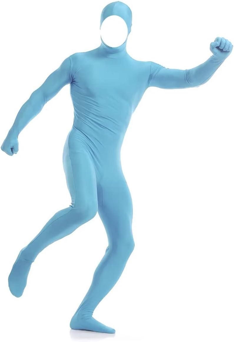 Open Face Bodysuit Unisex Spandex Zentai Costume - Stretch Adult Disappearing Man B...