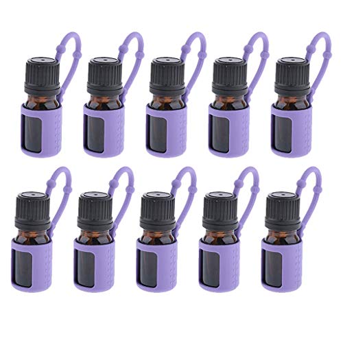 Bouteilles d'huile essentielle 10 pièces avec manchons de protection amovibles