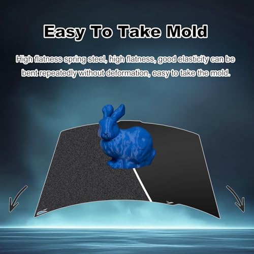 Image of 260x271mm Black Build Plate Double Sided Textured PEI+Smooth PEI Flexible Removable Spring Steel Heated Printing Bed Platform for Elegoo Centauri Carbon /Centauri Carbon2 /CC2 3D Printer