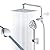 Rain Shower Head with Handheld Head High Pressure 10" Rainfall Showerhead + 7-Spray Handheld Showerhead Combo, 11" Shower Extension Arm, 71" Hose, 3 Settings Diverter, Chrome