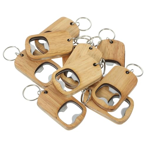 Ouvre-bouteille de bière en bois lot de 10 porte-clés pour vos soirées