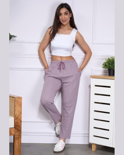Image of CUPID Woman Plus Size Easy Cotton Track Pants, Comfortable Lower, Trouser, Joggers, Lounge Wear, Night n Daily Wear, Pajama, Travel Pant