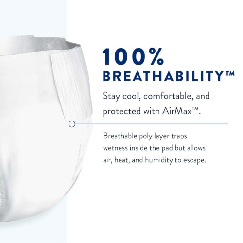 Image of Prevail Air Overnight Incontinence Adult Brief with Refastenable Tabs | Tape Style Diaper for Heavy Incontinence | Adult XLarge Diaper |Adult Diaper 60 - Count