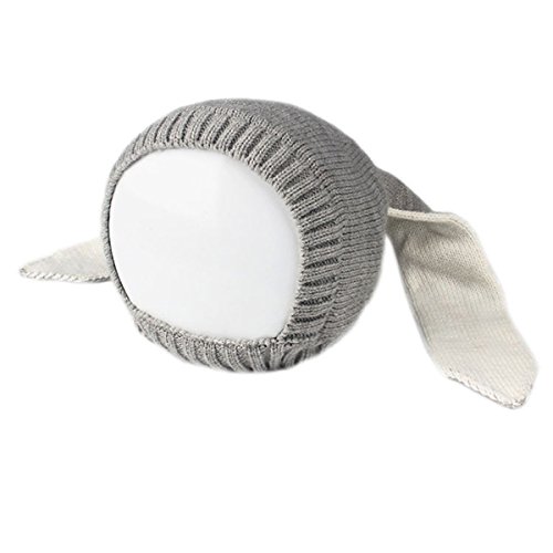 xsby Baby Kids Boy Girl Knitted Crochet Rabbit Ear Beanie Winter Warm Hat Cap3