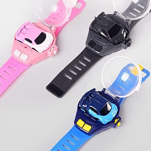 MEPRFROT 2022 New Mini Remote Control Car Watch Toys, Tiktok Watch Car Toys, 2.4 GHz Racing Car Watch with USB Charging Cartoon RC Small Car Gift for Boys and Girls Sticky Ceiling Balls