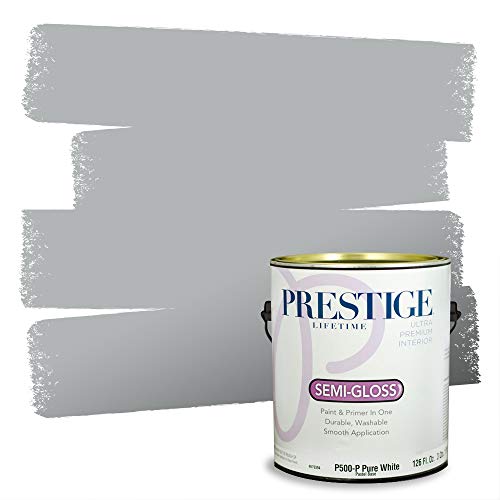 PRESTIGE P500-P-SW7072 Interior Paint and Primer in One, 1-Gallon, Semi-Gloss, Comparable Match of Sherwin Williams Online, 1 Gallon, SW306-Online