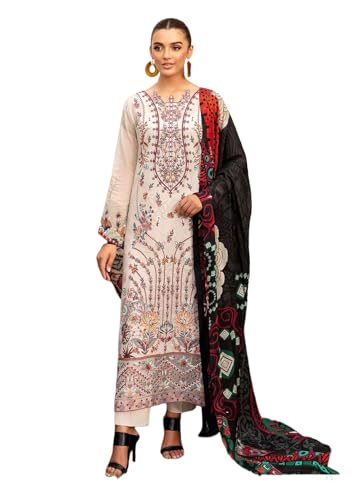 Image of SAMREEN TEXTILE Women's Cotton Floral Printed Unstitched Salwar Suit Dress Material With Dupatta
