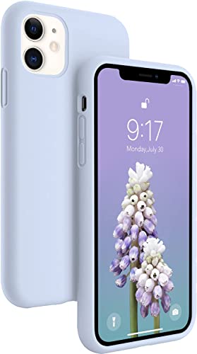 Image of DIZORO Microfiber Candy Case Compatible for iPhone 11 6.1 inches, Shockproof Slim Back Cover Liquid Silicone Case (Siera Blue)