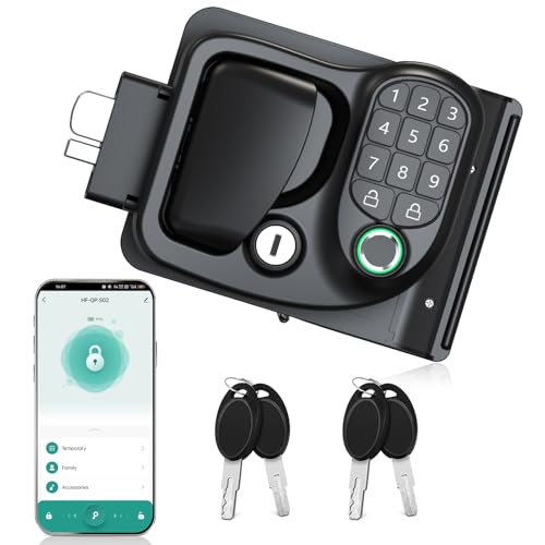 Image of Upgraded RV Door Lock Replacement, Keyless Entry with Bluetooth, Fingerprint, Password & Keys, Zinc Alloy Security Kit, Fits Camper Trailer Cargo Trailer, Excludes Class A/C RVs