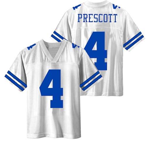 Dak Prescott Dallas Cowboys #4 White Kids Youth 8-20 Away Player Jersey (10-12)