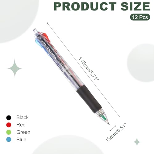 Mini stylos à bille multicolores rétractables pointe 0,7 mm pack de 12 pièces - 2
