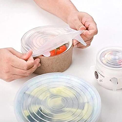 Tampas elásticas de silicone reutilizáveis para tigela, copo, panela, prato, tampas de silicone flex